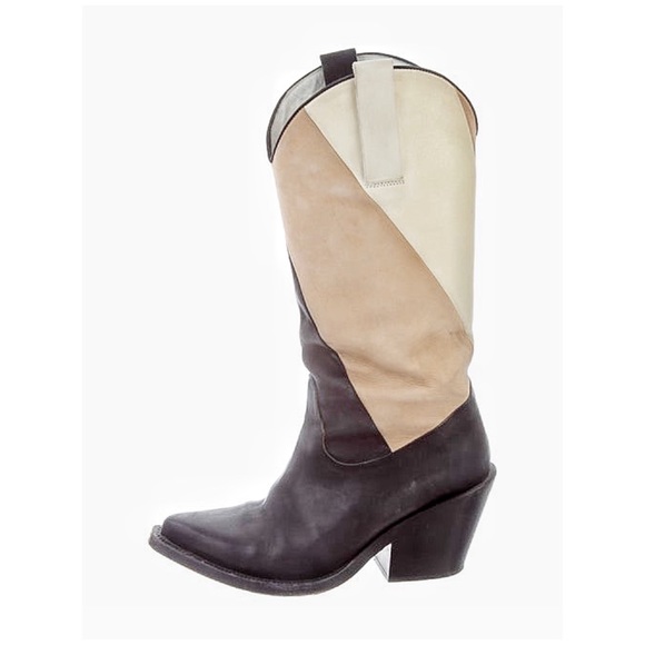 ACNE Studios Colorblock Cowboy Boots - Picture 2 of 8